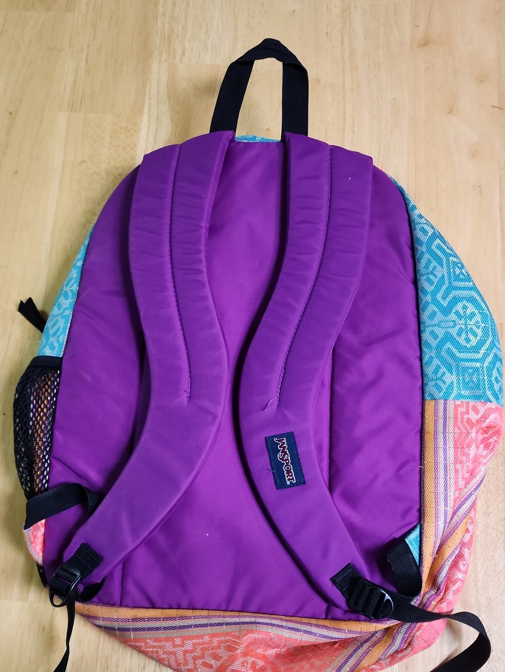 JanSport Big Student Backpack Aztec Geometric Tribal Striped Multi-Color BohoEUC - Picture 2 of 16